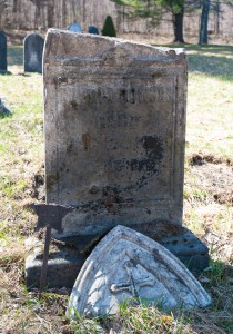 E. Dorset, Vt.:  Old Catholic Cemetery, Civil War veteran's grave 4/13/12