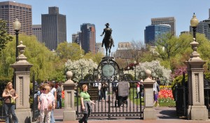 Boston, Mass.:  Public Garden, statue of George Washington 4/24/10