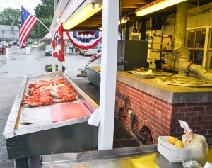 Essex, Mass.:  A rainy evening at Woodman's Clamshack  6/6/10