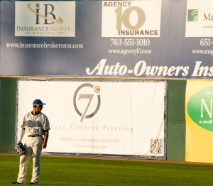 St. Paul, MN:  Saints right fielder  July 23, 2012