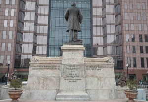 Columbus, Ohio:  McKinley Memorial from State House steps 3/16/12