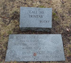 Cambridge, MA:  R. Buckminster Fuller headstones, Mt. Auburn Cemetery 3/30/14