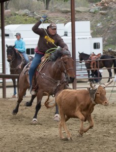 Mayer, AZ:  Header leaving the chute  4/25/15