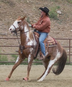 Mayer, AZ:  Pulling the heel rope tight  4/25/15