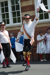 Malvern, Worcestershire 7/4/15  Leaping Morris Dancer.