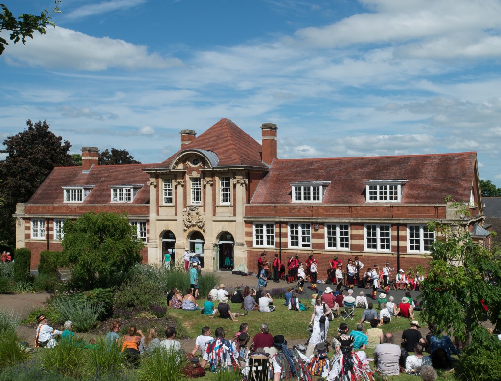 Malvern, Worcestershire:  Country Dancers in front of Malvern Library.  7/4/15